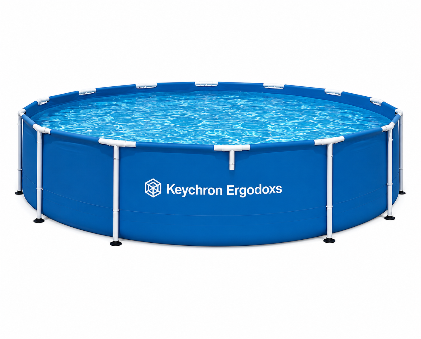 Keychron Ergodoxs 14ft Adventure Round Metal Frame Above-Ground Pool with FiltraBoost 800S Pump
